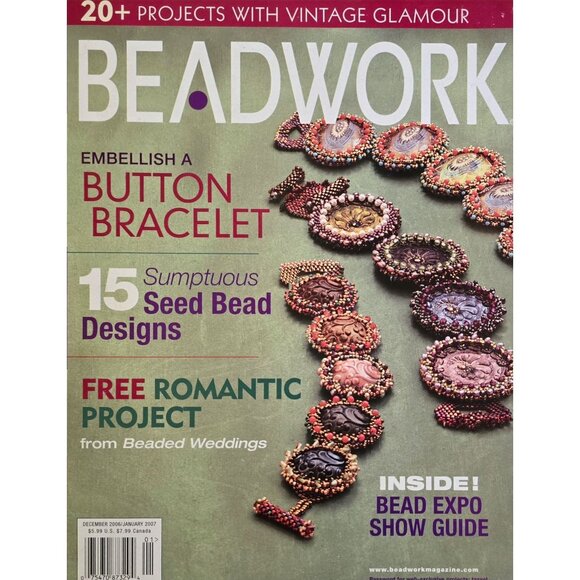 Beadwork Magazine December 2006 January 2007 Embellish A Button Bracelet - Picture 15 of 15
